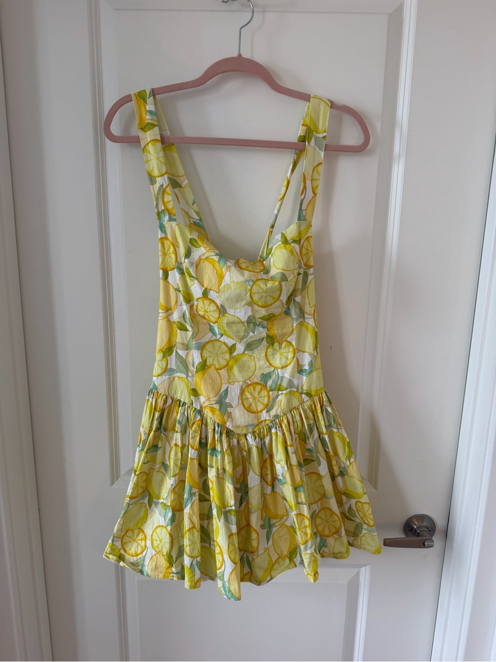 AVEC LES FILLES Lemon Print Romper - Yellow & Green